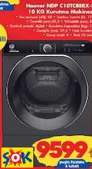 HOOVER NDP C10TCBERX-S 10 KG ÇAMAŞIR KURUTMA MAKİNESİ